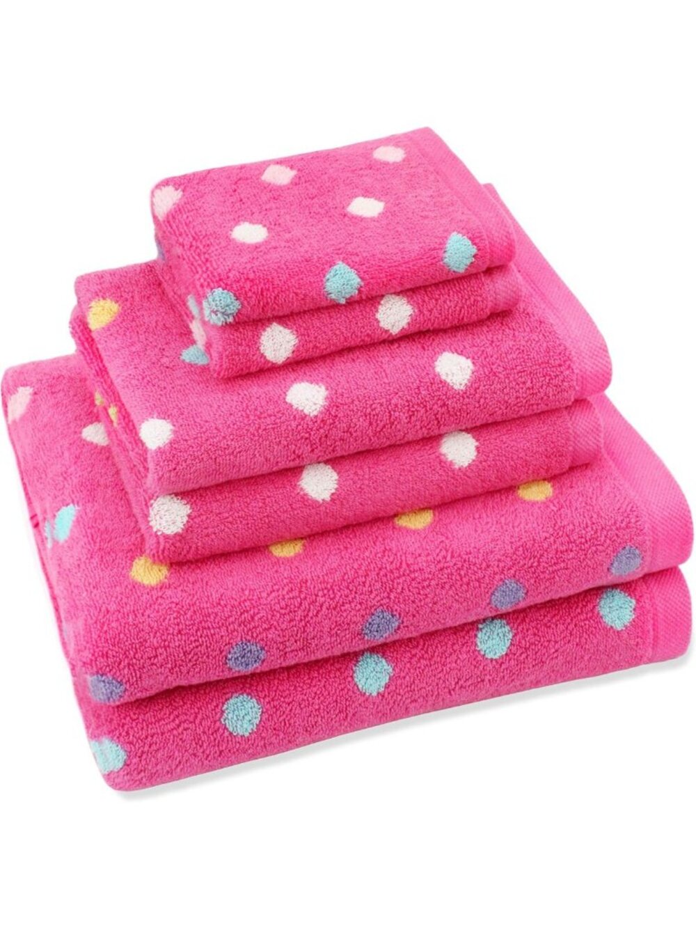 6-Piece Kids Towel Set - Soft 100% Cotton Jacquard Bath Towels for Children